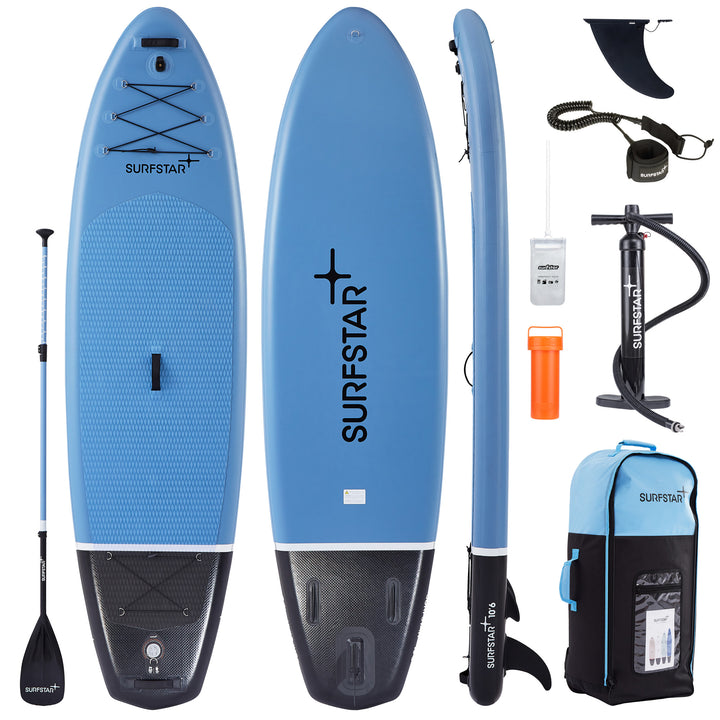 SurfStar Advance Star 10'6'' Board Set With Fiberglass Paddle Lasting SUP Board Portable & Lightweight