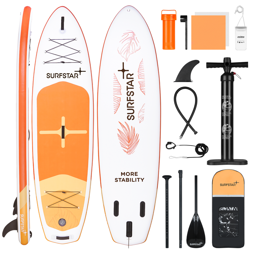 SurfStar Extra Wide Paddle Board 10'6'' x 34" Latest Lagoon Series More Stability Anti-Slip Portable