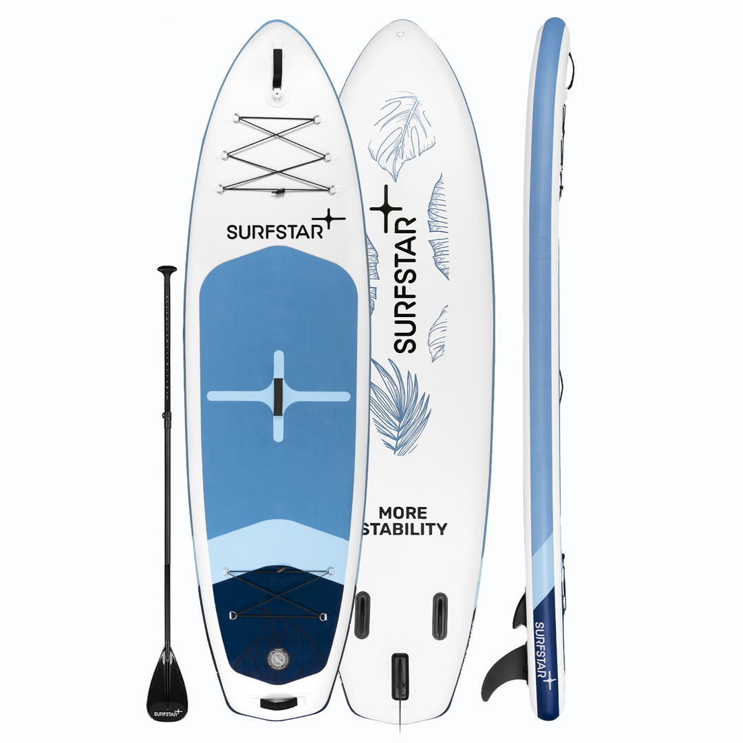 SurfStar Extra Wide Paddle Board 10'6'' x 34" Latest Lagoon Series More Stability Anti-Slip Portable