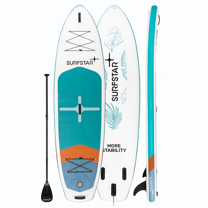 SurfStar Extra Wide Paddle Board 10'6'' x 34" Latest Lagoon Series More Stability Anti-Slip Portable