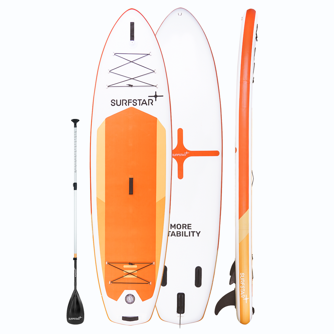 SurfStar Extra Wide Paddle Board 10'6'' x 34" Latest Lagoon Series-II Upgraded Capacity 330 LBS