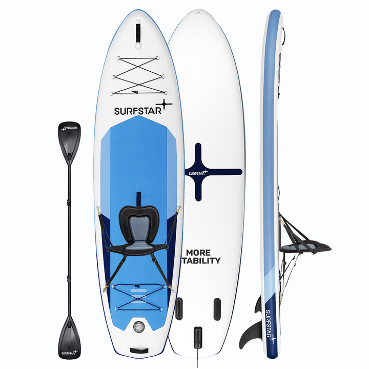 SurfStar Extra Wide Paddle Board 10'6'' x 34" With Detachable Kayak Seat Ergonomic Grab Handles