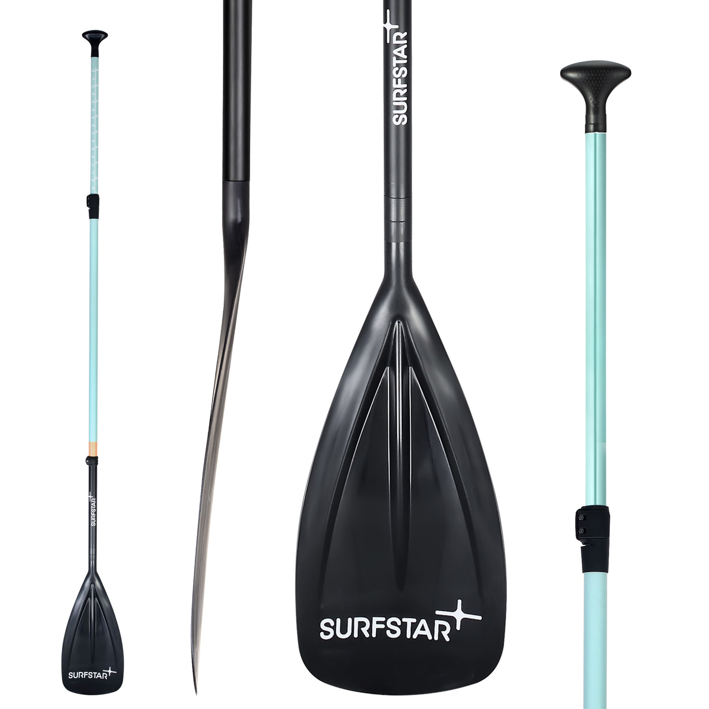 Surfstar Fiberglass SUP Paddle, Adjustable Paddle Board Oars