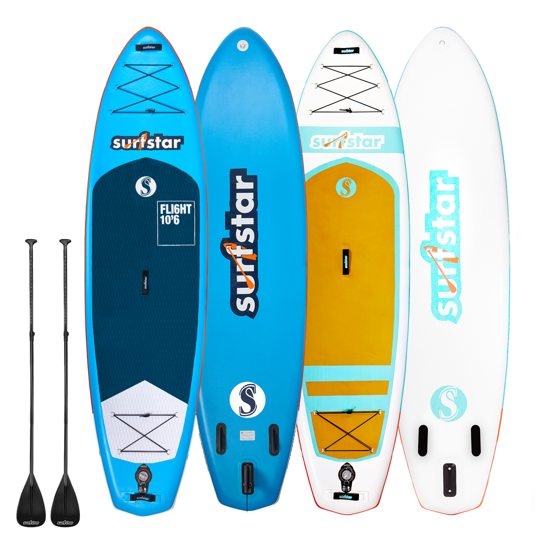 SurfStar Original Star 10'6" x 33" All-Round Paddle Boards Bundle Gift Set Weight Capacity 330 LBS